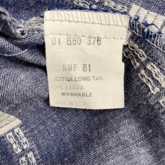 Kenny Rogers Western Shirt‎ Long Sleeve Patterned Cowboy Rodeo Size 17 1/2 35 - Picture 10 of 10